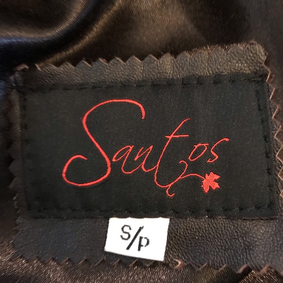 Santos Leather Vintage Brown Long Sleeve Jacket size Small - Picture 5 of 10